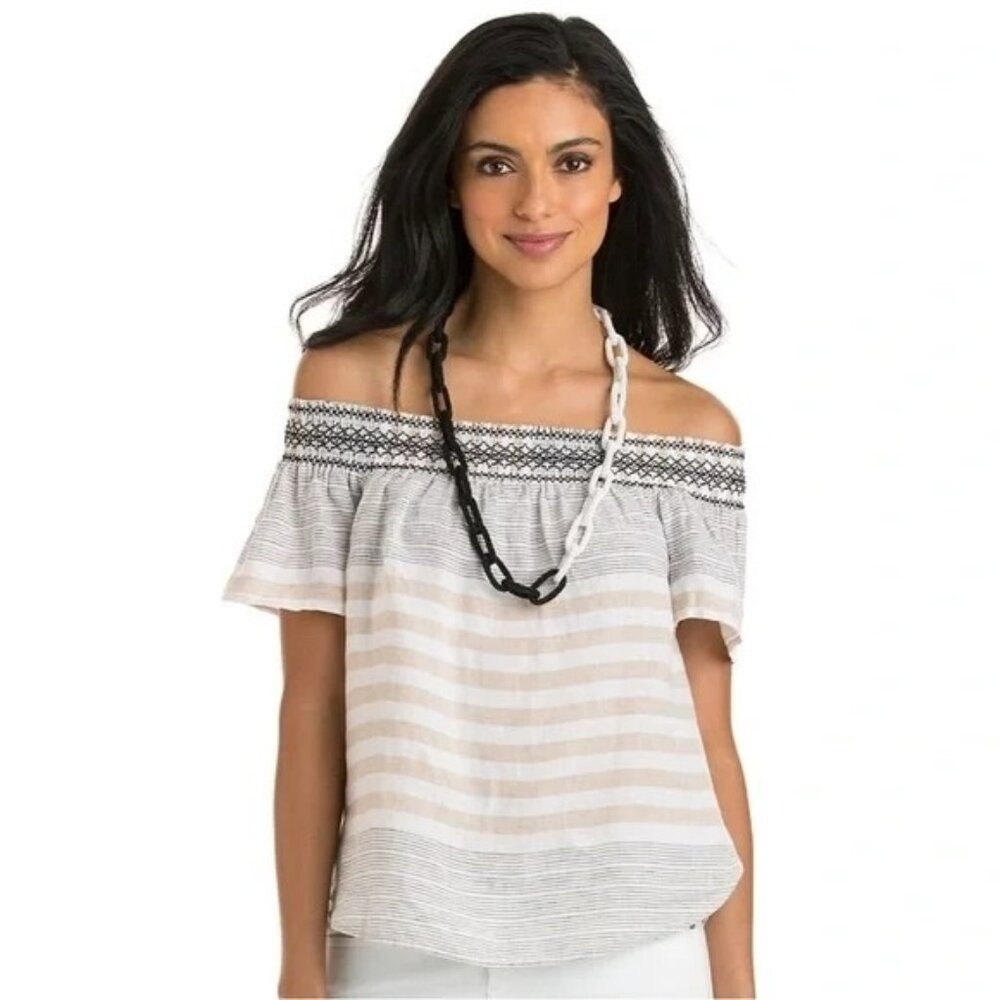 Vineyard Vines S Striped Top Shirt‎ Cowl Neck